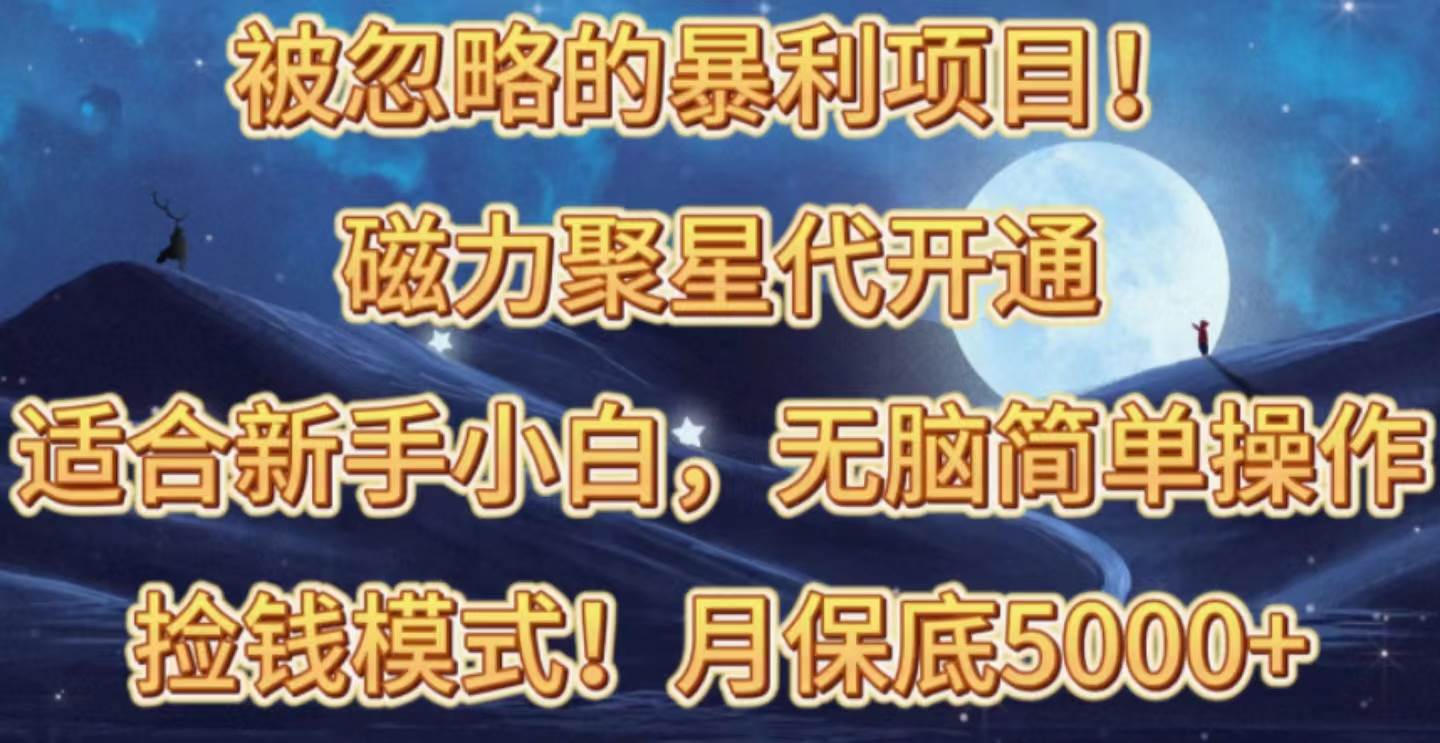 （10245期）被忽略的暴利项目！磁力聚星代开通捡钱模式，轻松月入五六千-云商网创