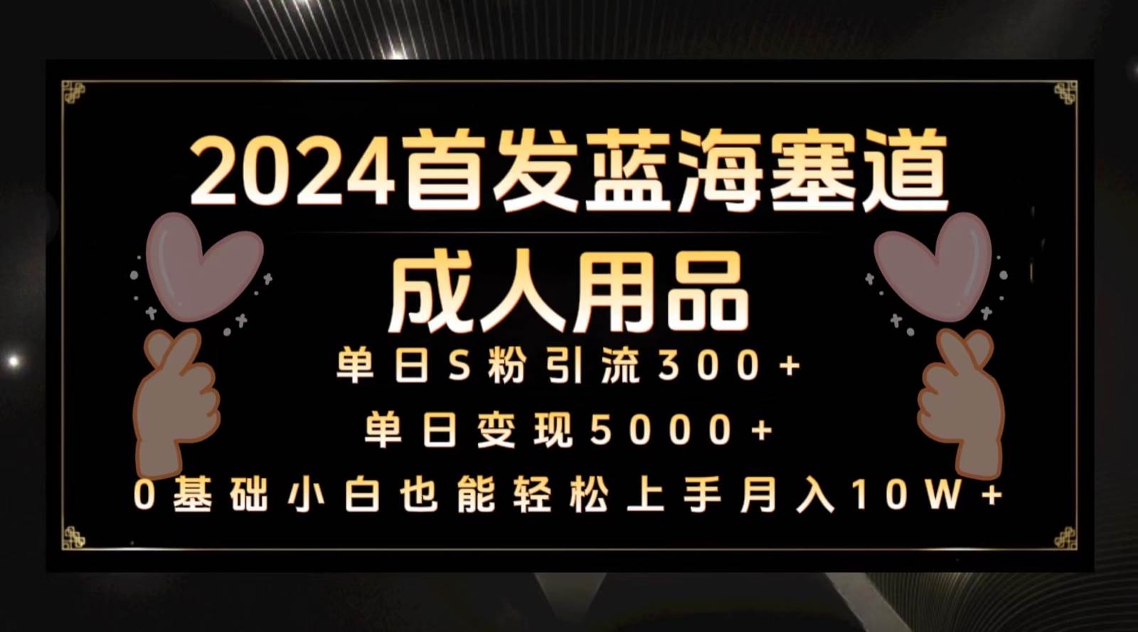 2024首发蓝海塞道成人用品，月入10W+保姆教程-云商网创