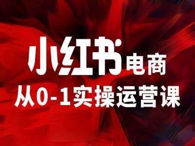 小红书电商从0-1实操运营课，让你从小白到精英-云商网创