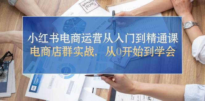 小红书电商运营从入门到精通课，电商店群实战，从0开始到学会-云商网创