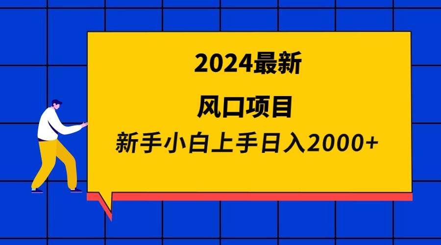 （9483期）2024最新风口项目 新手小白日入2000+-云商网创