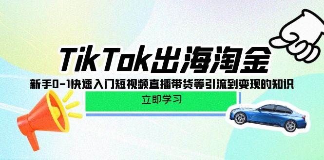 （10035期）TikTok-出海淘金，新手0-1快速入门短视频直播带货等引流到变现的知识-云商网创