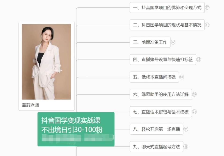 抖音国学变现项目：不出境日引30-100粉实战课程-云商网创