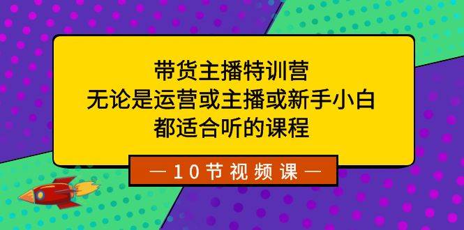 （8464期）带货主播特训营：无论是运营或主播或新手小白，都适合听的课程-云商网创