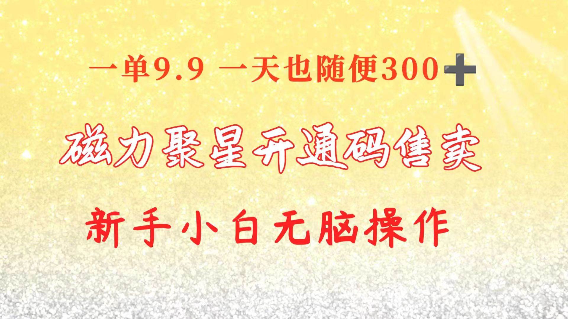 （10519期）快手磁力聚星码信息差 售卖  一单卖9.9  一天也轻松300+ 新手小白无脑操作-云商网创