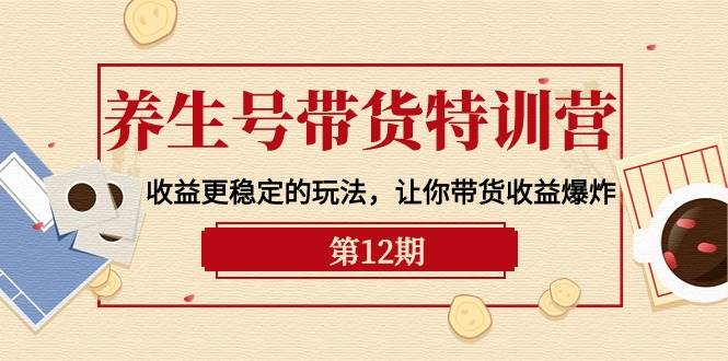 （10110期）养生号带货特训营【12期】收益更稳定的玩法，让你带货收益爆炸-9节直播课-云商网创