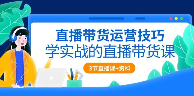 （10229期）直播带货运营技巧，学实战的直播带货课（3节直播课+配套资料）-云商网创