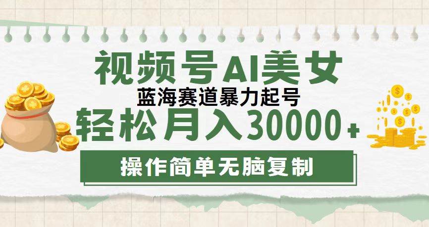 （12087期）视频号AI美女跳舞，轻松月入30000+，蓝海赛道，流量池巨大，起号猛，无…-云商网创