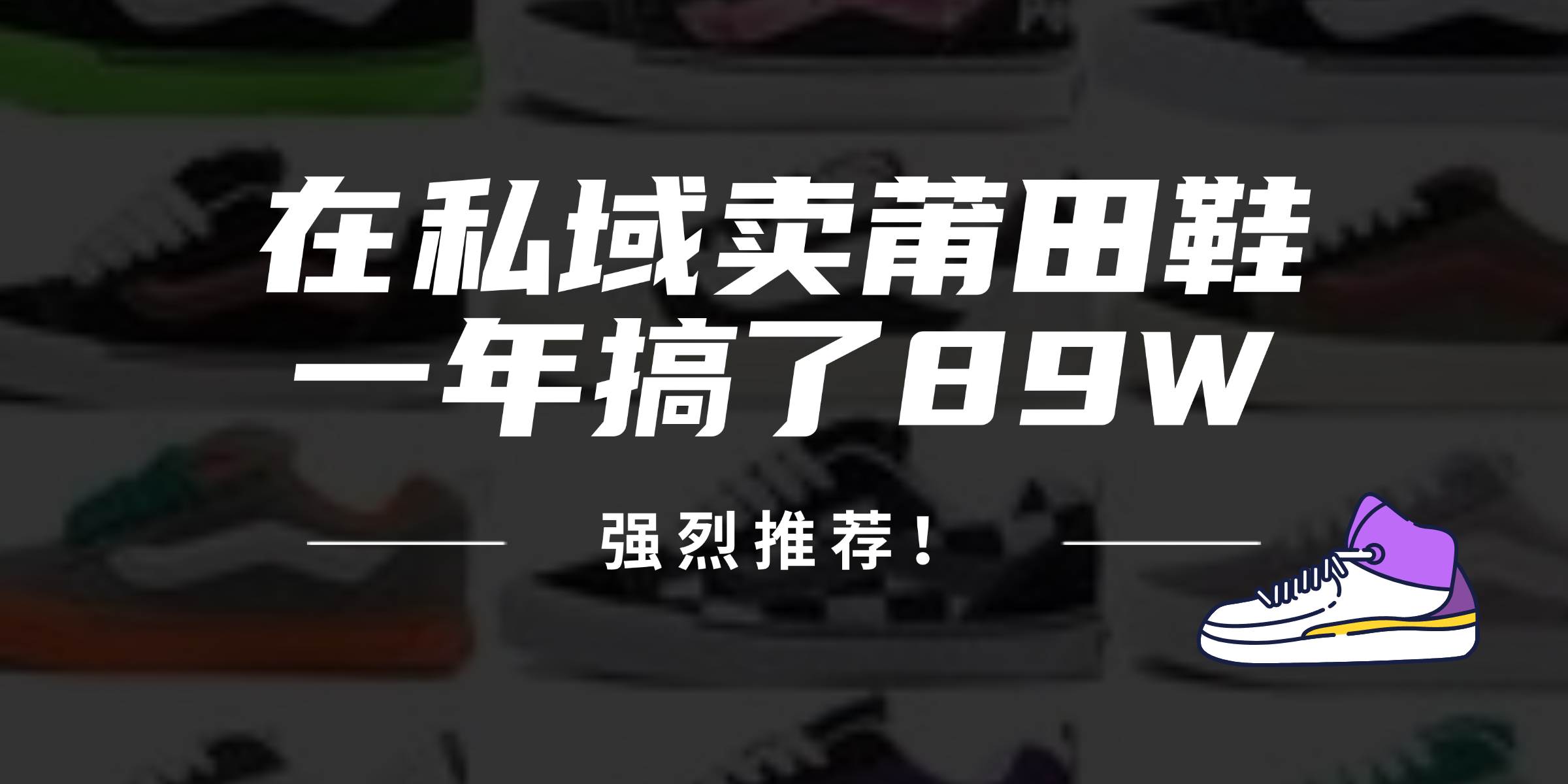 （12370期）24年在私域卖莆田鞋，一年搞了89W，强烈推荐！-云商网创