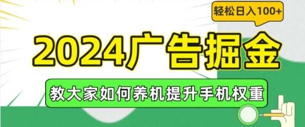 2024广告掘金，教大家如何养机提升手机权重，轻松日入100+【揭秘】-云商网创