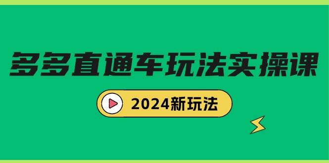 多多直通车玩法实战课，2024新玩法（7节课）-云商网创