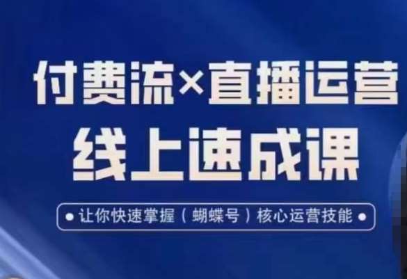 视频号付费流实操课程，付费流✖️直播运营速成课，让你快速掌握视频号核心运营技能-云商网创