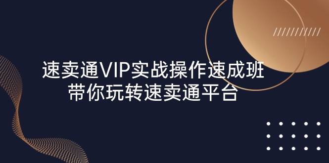 （10935期）速卖通 VIP实战操作-速成班，带你玩转速卖通平台（23节）-云商网创