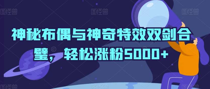 神秘布偶与神奇特效双剑合璧，轻松涨粉5000+【揭秘】-云商网创