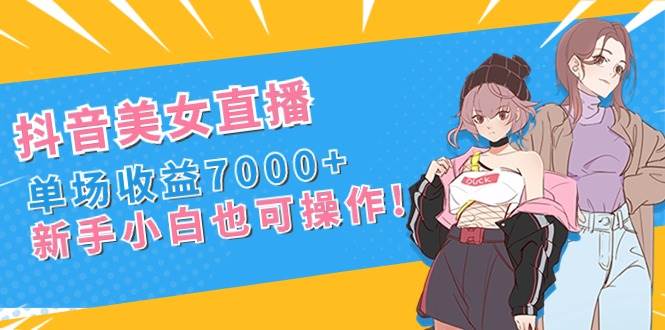 （8800期）抖音美女直播，单场收益7000+,新手小白也可操作-云商网创