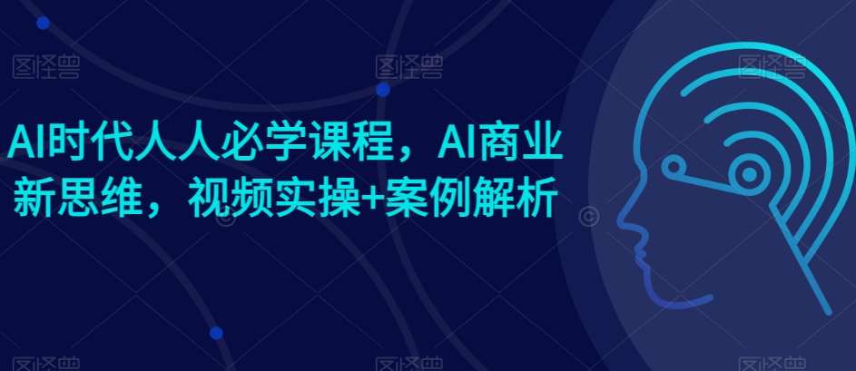 AI时代人人必学课程，AI商业新思维，视频实操+案例解析【赠AI商业爆款案例】-云商网创