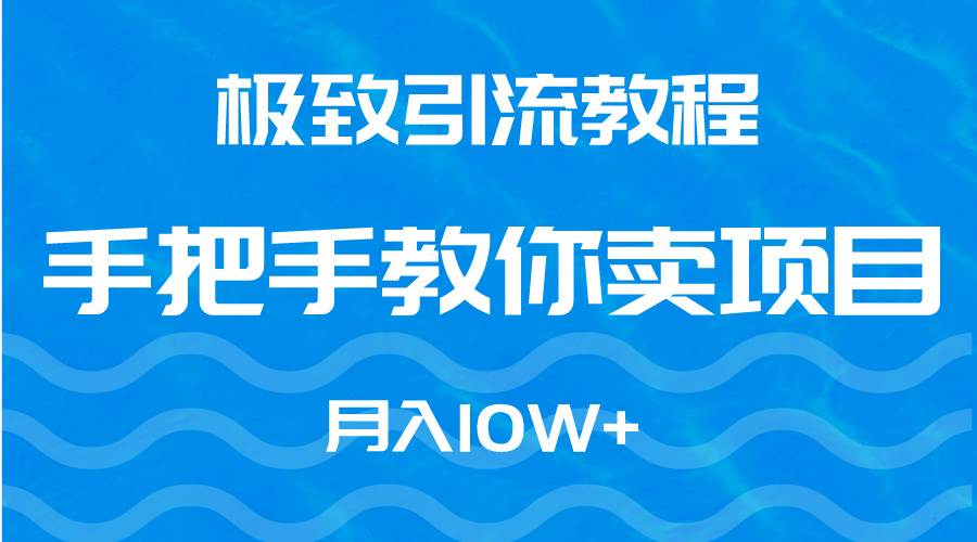 （9265期）极致引流教程，手把手教你卖项目，月入10W+-云商网创