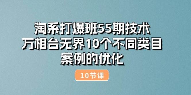 （10996期）淘系打爆班55期技术：万相台无界10个不同类目案例的优化（10节）-云商网创