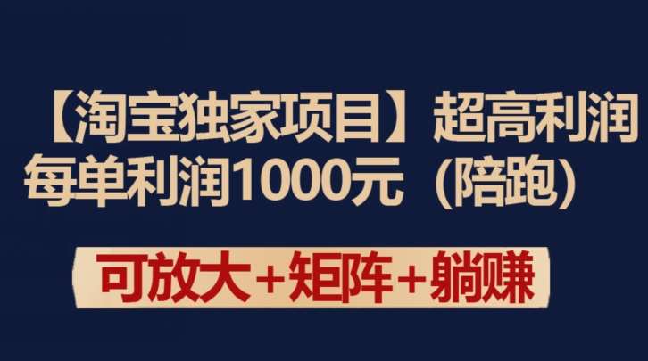 【淘宝独家项目】超高利润：每单利润1000元【揭秘】-云商网创