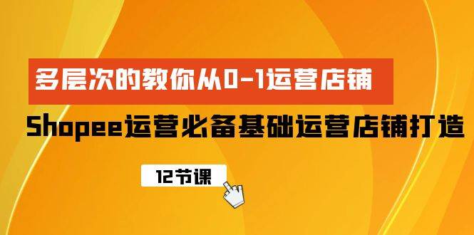 （9993期）Shopee-运营必备基础运营店铺打造，多层次的教你从0-1运营店铺-云商网创