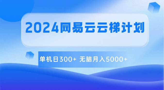 2024网易云云梯计划 单机日300+ 无脑月入5000+-云商网创
