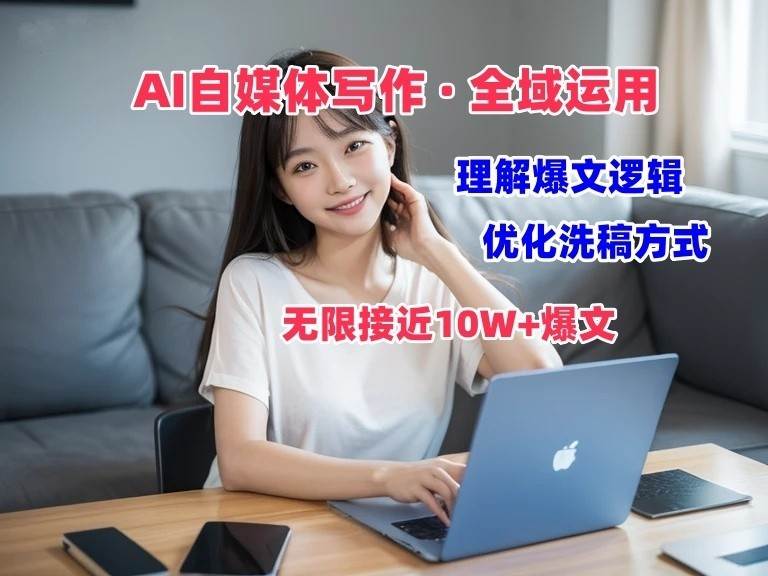 AI自媒体写作 → 价值变现，剖析爆文逻辑，无限接近10W+爆文体验课-云商网创