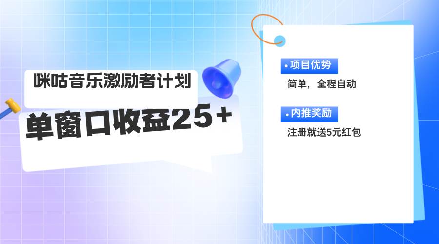 （11942期）咪咕激励者计划，单窗口收益20~25，可矩阵操作-云商网创