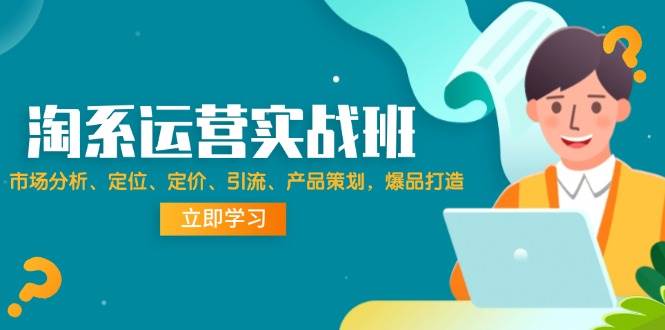 （12186期）淘系运营实战班：市场分析、定位、定价、引流、产品策划，爆品打造-云商网创