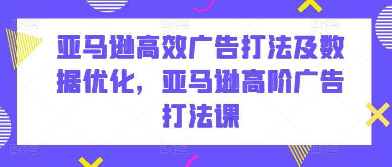 亚马逊高效广告打法及数据优化，亚马逊高阶广告打法课-云商网创
