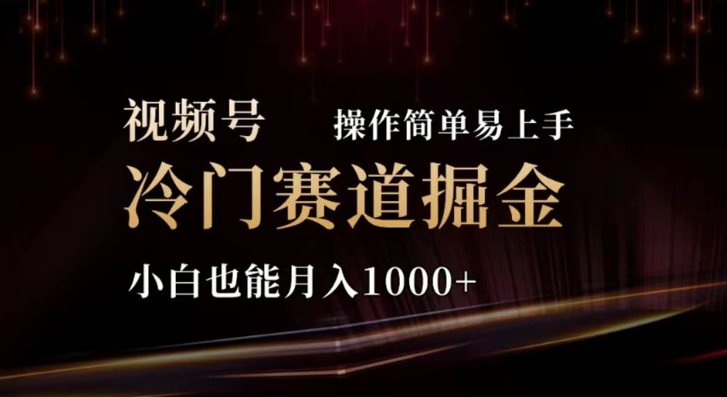 （11378期）2024视频号冷门赛道掘金，操作简单轻松上手，小白也能月入1000+-云商网创