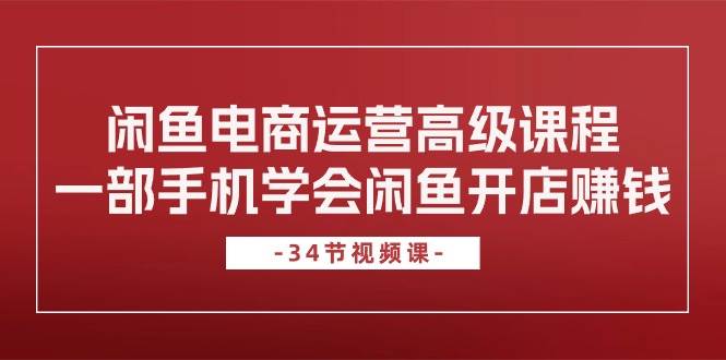 闲鱼电商运营高级课程，一部手机学会闲鱼开店赚钱（34节课）-云商网创