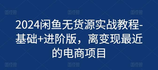 2024闲鱼无货源实战教程-基础+进阶版，离变现最近的电商项目-云商网创