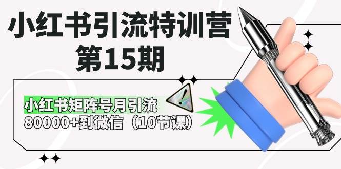 小红书引流特训营第15期，小红书矩阵号月引流80000+到微信（10节课）-云商网创