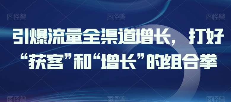 引爆流量全渠道增长，打好“获客”和“增长”的组合拳-云商网创