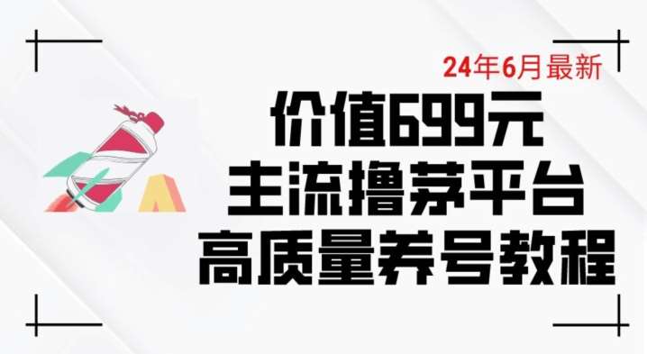 6月最新价值699的主流撸茅台平台精品养号下车攻略【揭秘】-云商网创