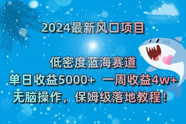 （8545期）2024最新风口项目 低密度蓝海赛道，日收益5000+周收益4w+ 无脑操作，保…-云商网创