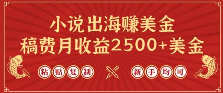 小说出海赚美金，稿费月收益2500+美金，仅需chatgpt粘贴复制，新手也能玩转【揭秘】-云商网创