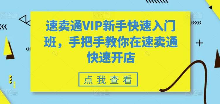 速卖通VIP新手快速入门班，手把手教你在速卖通快速开店-云商网创