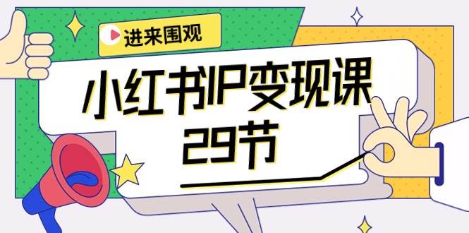 小红书IP变现课：开店/定位/IP变现/直播带货/爆款打造/涨价秘诀/等等/29节-云商网创