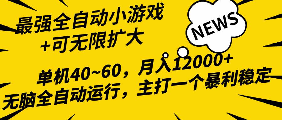 （10046期）2024最新全网独家小游戏全自动，单机40~60,稳定躺赚，小白都能月入过万-云商网创