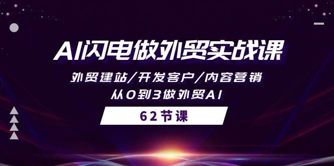 AI闪电做外贸实战课，外贸建站/开发客户/内容营销/从0到3做外贸AI-62节-云商网创