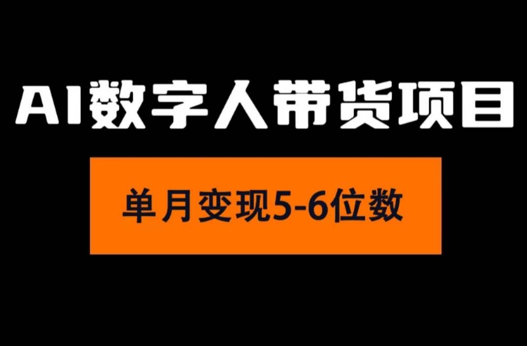 2024年Ai数字人带货，小白就可以轻松上手，真正实现月入过万的项目-云商网创