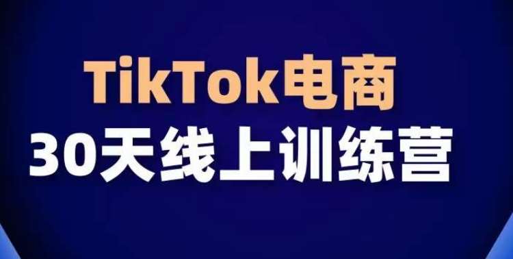 TikTok电商带货30天线上课，不可错过的全球流量洼地！-云商网创