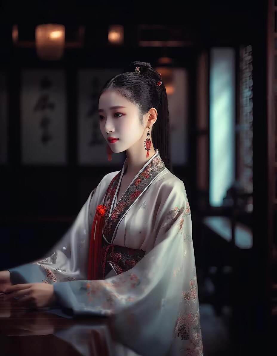图片[8]-Midjourney关键词-AI生成中国风古装汉服美女人像提示关键词-云商网创