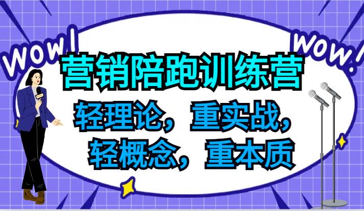 营销陪跑训练营，轻理论，重实战，轻概念，重本质，适合中小企业和初创企业的老板-云商网创