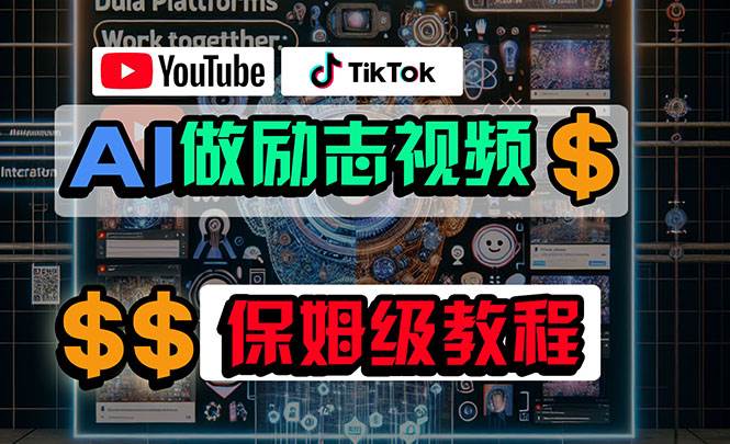 利用AI制作励志视频，在YouTube和TikTok赚钱，小白可做（附工具）-云商网创