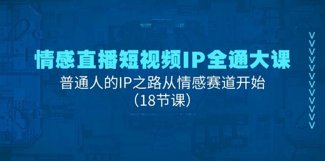 情感直播短视频IP全通大课，普通人的IP之路从情感赛道开始（18节课）-云商网创