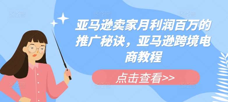 亚马逊卖家月利润百万的推广秘诀，亚马逊跨境电商教程-云商网创