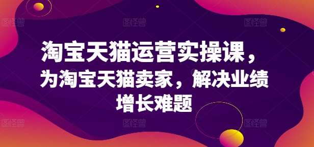 淘宝天猫运营实操课，为淘宝天猫卖家，解决业绩增长难题-云商网创