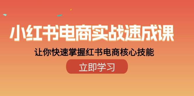 （10384期）小红书电商实战速成课，让你快速掌握红书电商核心技能（28课）-云商网创